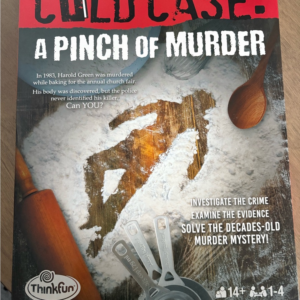 NEW 🔍ThinkFun Cold Case Game: A Pinch of Murder Game